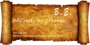 Bányász Elizeus névjegykártya